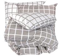 Parure de lit 260x240 cm percale 100% coton DDM MAX Gris 3 pièces