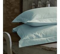 Parure de lit 260x240 cm set 50x70 satin CONCERTO rayures vert Lichen