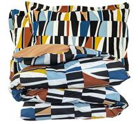 Parure de lit 280x240 cm 50x70 cm pur coton PIETRO multicolore 3 pièces