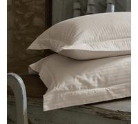 Parure de lit 280x240 cm set 65x65 satin CONCERTO rayures beige Lin
