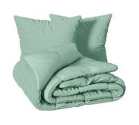 Atmosphera - Parure de lit irhia 240x220cm Vert céladon