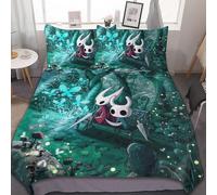 Parure De Lit 3 Pieces Adjzepuo Hollow Knight, Motif Humoristique, 218 X 188 Cm, Avec Housse De Couette Et 2 Taies D'oreiller.