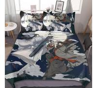 Parure De Lit 3 Pieces Adjzepuo Mo Dao Zu Shi, Motif Humoristique, 1 X 90 Pouces, Avec Housse De Couette Et 2 Taies D'oreiller.