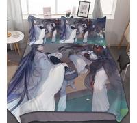 Parure De Lit 3 Pieces Adjzepuo Mo Dao Zu Shi, Motif Humoristique, 1 X 90 Pouces, Avec Housse De Couette Et 2 Taies D'oreiller.