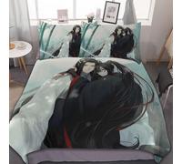 Parure De Lit 3 Pieces Adjzepuo Mo Dao Zu Shi, Motif Humoristique, 1 X 90 Pouces, Avec Housse De Couette Et 2 Taies D'oreiller.