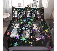 Parure De Lit 3 Pieces Adjzepuo Mo Dao Zu Shi, Motif Humoristique, 200 X 228 Cm, Avec Housse De Couette Et 2 Taies D'oreiller.