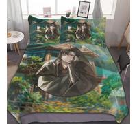 Parure De Lit 3 Pieces Adjzepuo Mo Dao Zu Shi, Motif Humoristique, 218 X 188 Cm, Avec Housse De Couette Et 2 Taies D'oreiller.