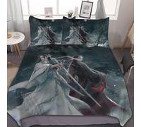 Parure De Lit 3 Pieces Adjzepuo Mo Dao Zu Shi, Motif Humoristique, 218 X 188 Cm, Avec Housse De Couette Et 2 Taies D'oreiller.