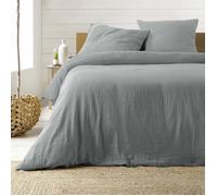 Parure de Lit 3 Pièces ""Angelia"" 240x220cm Gris