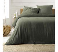 Parure de Lit 3 Pièces ""Angelia"" 240x220cm Vert Kaki