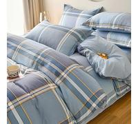 Parure de lit 3 pièces avec housse de couette en coton doux et confortable à imprimé floral frais, comprenant une housse de couette, une fermeture éclair et deux taies d'oreiller, rose 1, complet