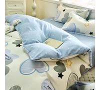 Parure de lit 3 pièces avec housse de couette en coton doux et confortable à imprimé floral frais, comprenant une housse de couette, une fermeture éclair et deux taies d'oreiller, rose 1, complet