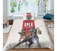 Parure De Lit 3 Pieces Avec Housse De Couette Et 2 Taies D'oreiller, Motif Dessin Anime Apex Game, 3d