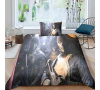 Parure De Lit 3 Pieces Avec Housse De Couette Et 2 Taies D'oreiller Motif Dessin Anime Modern Warfare