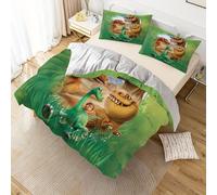Parure De Lit 3 Pieces Avec Housse De Couette Et 2 Taies D'oreiller, Motif Dessin Anime The Good Dinosaur, Confortable Et Respirante, Pour Chambre À Coucher Et Chambre D'amis, Supe