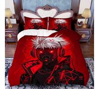 Parure De Lit 3 Pieces Avec Housse De Couette Et 2 Taies D'oreiller (Sans Rembourrage) Theme Futuriste De Science-Fiction, Anime, Gamer, Geek, Halloween, Motif Anime, Convient Pour