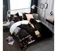 Parure De Lit 3 Pieces Avec Housse De Couette Et Fermeture Éclair, Motif Miley Cyrus, Actrice Et Chanteuse, Extra Douce Et Résistante, Avec 2 Taies D'oreiller.