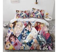 Parure De Lit 3 Pieces Avec Housse De Couette Et Motif Dessin Anime Albedo Devil Girl Pour Garçons Et Filles