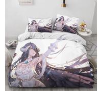 Parure De Lit 3 Pieces Avec Housse De Couette Et Motif Dessin Anime Albedo Devil Girl Pour Garçons Et Filles
