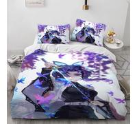 Parure De Lit 3 Pieces Avec Housse De Couette Et Poster Butterfly-Shinobu, Décoration D'ambiance De Chambre, Périphériques D'anime