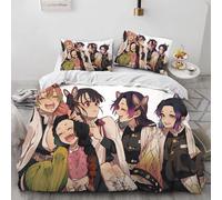 Parure De Lit 3 Pieces Avec Housse De Couette Et Poster Butterfly-Shinobu, Décoration D'ambiance De Chambre, Périphériques D'anime