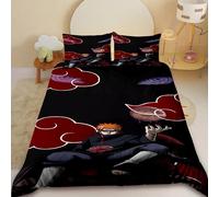 Parure De Lit 3 Pieces Avec Housse De Couette Et Taie D'oreiller Naruto Uzumaki Naruto, Motif Dessin Anime, Pour Chambre D'enfant Ou De Garçon