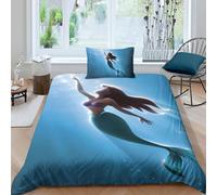 Parure De Lit 3 Pieces Avec Housse De Couette Imprimée En 3d Motif Princesse De Dessin Anime Facile D'entretien Doux Et Confortable 1 Place 1 Housse De Couette + Taie D'oreiller As