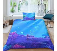 Parure De Lit 3 Pieces Avec Housse De Couette Imprimée En 3d Motif Princesse De Dessin Anime Facile D'entretien Doux Et Confortable 1 Place 1 Housse De Couette + Taie D'oreiller As