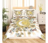 Parure de lit 3 pièces avec housse de couette style viking nordique, galaxie celtique, style rustique, mythologie mystique, pour adolescents et adultes, décoration de chambre (couleur 2, lit simple