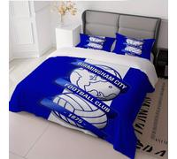 Parure De Lit 3 Pieces Birmingham City Fc 1875 - Fête De L'indépendance. Style Bohème, Motif Dessin Anime. Fermeture Éclair Facile D'entretien, Hypoallergénique.