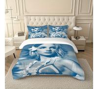 Parure De Lit 3 Pieces Britney Jean Spears - Jour De L'indépendance, Motif Rétro De Dessin Anime, Respirante, Confortable Et Facile D'entretien, Decoration De Chambre Fraîche, 1 Ho