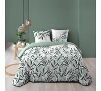 Douceur d'Intérieur – Parure de lit 3 pièces Eldorado 240 x 220 cm 100% coton Vert