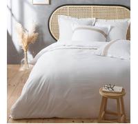 Douceur d'Intérieur Parure de lit 3 pièces Laly Blanc 240 x 220 cm 100% coton
