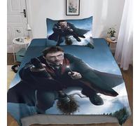 Parure De Lit 3 Pieces En Microfibre Harry Potter Avec Housse De Couette Et Taie D'oreiller, Impression Numérique 3d, Pour Lit Simple, Pour Chambre À Coucher, Lit De Repos Simple