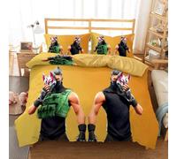 Parure De Lit 3 Pieces En Microfibre Pour 2 Personnes, Housse De Couette Apex Legends Girafe Avec Fermeture Éclair, Hero