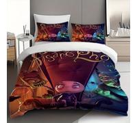 Parure De Lit 3 Pieces Figaro Pho - 1 Housse De Couette + 2 Taies D'oreiller, Parure De Lit Originale Et Esthétique À Motif Animal, Ideal Pour La Decoration De Chambre D'amis, Douc