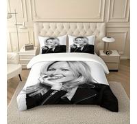 Parure De Lit 3 Pieces Helene Fischer - Decoration De Noël Pour La Maison, 1 Housse De Couette + 2 Taies D'oreiller, Sans Insert