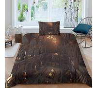 Parure De Lit 3 Pieces Hogwarts Legacy, Housse De Couette, Ensemble De Literie Décoratif 3 Pieces Avec 2 Taies D'oreiller, Pour Lit Simple