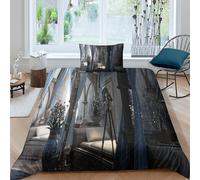 Parure De Lit 3 Pieces Hogwarts Legacy, Motif Dessin Anime, Avec Housse De Couette Et Taie D'oreiller, Pour Lit Simple.