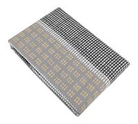 Parure de lit 3 pièces : housse 200x200 cm taies 65x65 cm 100% flanelle de coton JULES gris/jaune