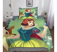 Parure De Lit 3 Pieces Imprimée Blanche Neige, Housse De Couette En Microfibre, Design Unique, Simple Face, Hypoallergénique, Pour Lit Double, King Size, Super King Size, Simple