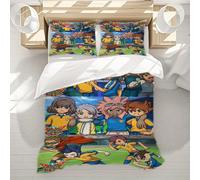 Parure De Lit 3 Pieces Inazuma Eleven Go - Parure De Lit Trois Pieces, Housse De Couette Douce Et Deux Taies D'oreiller, Adaptée À Toutes Les Saisons, Ideal Pour Les Chambres Et Le