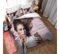 Parure De Lit 3 Pieces King Size, Imprimé Cara Delevingne, Housse De Couette Pour Fille, Microfibre Ultra Douce Et Hypoallergénique, Photo