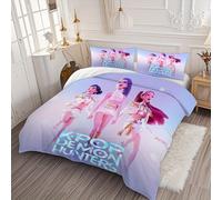Parure De Lit 3 Pieces Kpop Demon Hunters - Housse De Couette Douce Et Confortable, Ideal Pour La Chambre À Coucher Et La Chambre D'amis. 1 Housse De Couette + 2 Taies D'oreiller.