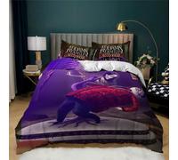 Parure De Lit 3 Pieces La Famille Addams, Housse De Couette En Microfibre Douce, Facile D'entretien, Avec 2 Taies D'oreiller, Pour Adolescentes, Filles Et Enfants, Réversible, Taf