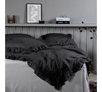 Parure de Lit 3 Pièces "Levi" 240x220cm Anthracite