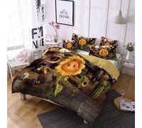 Parure De Lit 3 Pieces Lisainmay Plants Vs. Zombies Avec 2 Taies D'oreiller, Housse De Couette À Fermeture Éclair Pour Prévenir Les Allergies