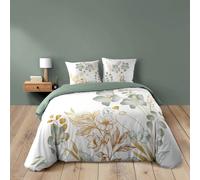 Douceur d'Intérieur – Parure de lit 3 pièces Lolita – 240 x 220 cm – 100% coton – Blanc