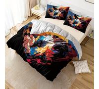 Parure De Lit 3 Pieces Marvel Deadpool Wolverine Cartoon Avec Housse De Couette, Super Douce, Confortable Et Respirante, Comprend 1 Housse De Couette Et 2 Taies D'oreiller, Pour Ch