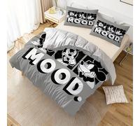 Parure De Lit 3 Pieces Mickey Mouse Avec Housse De Couette, Ultra Douce, Confortable Et Respirante, Différentes Tailles, Ideal Pour La Decoration De La Chambre Et De La Chambre D'a